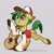 Size: 1797x1791 | Tagged: safe, artist:taneysha, earth pony, pony, guitar, musical instrument, ponified, solo