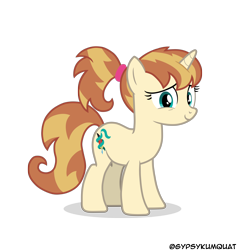 Size: 10704x11268 | Tagged: safe, artist:gypsykumquat, oc, oc only, oc:clovette, pony, unicorn, embarrassed, horn, looking at you, show accurate, simple background, smiling, smiling at you, solo, teenager, transparent background, unicorn oc, vector