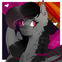 Size: 1000x1000 | Tagged: safe, artist:legendaryshadee, oc, oc:shade peony, pegasus, pony, female, mare, solo