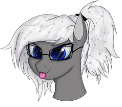 Size: 1707x1512 | Tagged: safe, alternate version, artist:supershadow_th, oc, oc only, oc:stellar phoenix, pegasus, pony, :p, bust, constellation, glasses, portrait, simple background, solo, tongue out, transparent background