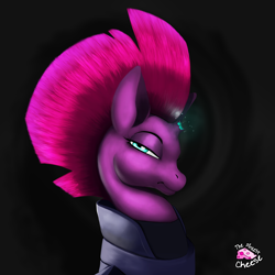 Size: 3000x3000 | Tagged: safe, artist:asty2, tempest shadow, pony, unicorn, g4, bust, fanart, high res