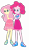 Size: 2717x4706 | Tagged: safe, artist:gmaplay, fluttershy, pinkie pie, human, equestria girls, equestria girls specials, g4, my little pony equestria girls: better together, my little pony equestria girls: spring breakdown, bare shoulders, clothes, cruise concert outfit, duo, duo female, feet, female, open-toed shoes, sandals, simple background, sleeveless, toes, transparent background