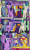 Size: 1920x3168 | Tagged: safe, artist:alexdti, sunset shimmer, twilight sparkle, oc, oc:brainstorm (alexdti), oc:purple creativity, oc:star logic, alicorn, pegasus, pony, unicorn, comic:quest for friendship, g4, comic, female, glowing, glowing horn, horn, magic, male, straight, telekinesis, twilight sparkle (alicorn), wings