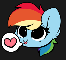 Size: 2908x2667 | Tagged: safe, artist:kittyrosie, rainbow dash, pony, g4, :p, blushing, cute, dashabetes, female, high res, kittyrosie is trying to murder us, mare, solo, tongue out