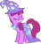 Size: 2336x2567 | Tagged: safe, artist:filipinoninja95, berry punch, berryshine, earth pony, pony, g4, cape, clothes, eyes closed, female, hat, high res, mare, simple background, solo, transparent background, trixie's cape, trixie's hat, vector