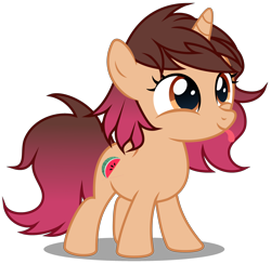 Size: 3470x3380 | Tagged: safe, artist:strategypony, oc, oc only, oc:woonie, pony, unicorn, :p, cute, daaaaaaaaaaaw, female, filly, foal, gradient mane, gradient tail, horn, ocbetes, simple background, tail, tongue out, transparent background, unicorn oc, younger