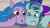 Size: 3410x1920 | Tagged: safe, screencap, izzy moonbow, rufus, earth pony, pony, unicorn, g5, my little pony: tell your tale, one trick pony (episode), spoiler:g5, spoiler:my little pony: tell your tale, spoiler:tyts01e20, :o, cheek to cheek, duo, duo male and female, female, frown, hat, high res, male, mare, one eye closed, open mouth, squishy cheeks, stallion, top hat