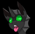 Size: 2141x2060 | Tagged: oc name needed, safe, artist:askhypnoswirl, oc, oc only, changeling, black background, fangs, high res, hypno eyes, hypnosis, hypnotized, kaa eyes, male, open mouth, simple background, solo, stallion, swirly eyes, tongue out