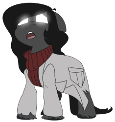 Size: 2704x2880 | Tagged: safe, artist:brainiac, oc, oc:silent echoes, earth pony, pony, unicorn, fallout equestria, fallout equestria:all things unequal (pathfinder), female, high res, mare, possessed, simple background, solo, transparent background