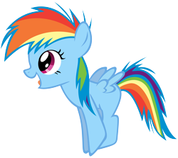 Size: 4000x3575 | Tagged: safe, artist:brainchildeats, rainbow dash, pegasus, pony, g4, .svg available, blank flank, cute, dashabetes, female, filly, filly rainbow dash, foal, horses doing horse things, pronking, simple background, transparent background, vector, younger