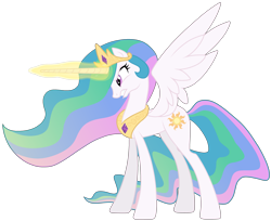 Size: 3329x2712 | Tagged: safe, artist:lillyleaf101, princess celestia, alicorn, pony, g4, glowing, glowing horn, gritted teeth, high res, horn, magic, simple background, solo, teeth, transparent background