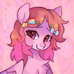 Size: 1600x1600 | Tagged: safe, artist:horseyuris, oc, oc only, pegasus, pony, hairpin, solo