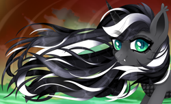 Size: 6600x4000 | Tagged: safe, alternate version, artist:scorpionsss, oc, oc only, oc:julga, alicorn, hybrid, kirin, pony, black and white mane, solo