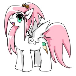 Size: 779x785 | Tagged: safe, artist:ponysprinkles, oc, oc only, pegasus, pony, female, mare, open mouth, pegasus oc, simple background, solo, white background, wings