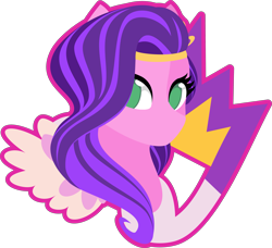Size: 4379x4000 | Tagged: safe, alternate version, artist:up1ter, pipp petals, pegasus, pony, g5, my little pony: a new generation, bust, cutie mark background, female, lineless, mare, outline, portrait, simple background, solo, transparent background