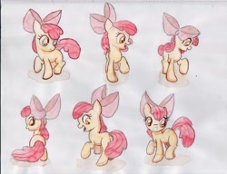 Size: 2000x1532 | Tagged: safe, artist:nedemai, apple bloom, earth pony, atg 2022, newbie artist training grounds, spinning, traditional art, watercolor painting
