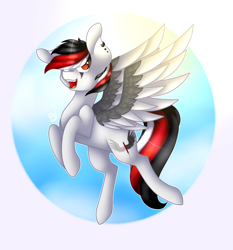 Size: 1400x1500 | Tagged: safe, artist:prettyshinegp, oc, oc only, pegasus, pony, abstract background, flying, male, pegasus oc, signature, solo, stallion, wings