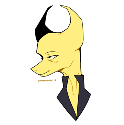 Size: 1400x1415 | Tagged: safe, artist:lonesomecryptid, earth pony, pony, bust, fanart, hylics, ponified, simple background, solo, wayne hylics, white background