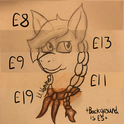 Size: 3024x3024 | Tagged: safe, artist:lil_vampirecj, oc, oc only, oc:coffee bean, earth pony, pony, advertisement, braid, commission, commission info, example, high res, price sheet, solo