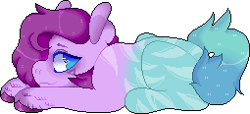 Size: 255x116 | Tagged: safe, artist:tookiut, oc, oc only, earth pony, pony, earth pony oc, lying down, pixel art, prone, simple background, smiling, solo, transparent background, unshorn fetlocks
