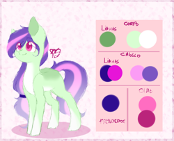 Size: 1062x863 | Tagged: safe, artist:prettyshinegp, oc, earth pony, pony, earth pony oc, female, mare, reference sheet, signature, smiling, solo