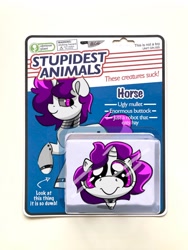 Size: 1154x1536 | Tagged: safe, artist:allicoot, oc, oc only, pony, robot, robot pony, unicorn, looking at you, looking back, obvious plant, photoshop, smiling, solo, toy