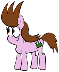 Size: 393x484 | Tagged: safe, artist:supermaster10, edit, oc, oc only, oc:chuckle cake, earth pony, pony, drawn together, drugs, female, mare, marijuana, simple background, smiling, transparent background
