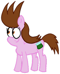 Size: 393x484 | Tagged: safe, artist:supermaster10, edit, oc, oc only, oc:chuckle cake, earth pony, pony, drawn together, drugs, female, mare, marijuana, simple background, smiling, transparent background