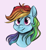 Size: 938x1029 | Tagged: safe, artist:smirk, rainbow dash, pony, g4, bust, simple background, solo