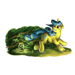 Size: 1000x1000 | Tagged: safe, artist:da-exile, lemon hearts, pony, g4, lantern, simple background, solo, white background