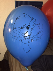Size: 960x1280 | Tagged: safe, artist:boltytho, oc, oc only, oc:bolty, pegasus, pony, balloon, clothes, irl, male, photo, scarf, solo, stallion