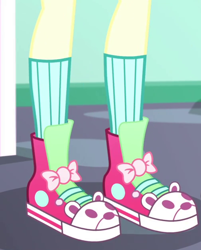 Size: 504x626 | Tagged: safe, screencap, fluttershy, human, equestria girls, g4, my little pony equestria girls: summertime shorts, pet project, clothes, converse, legs, pictures of legs, shoes, sneakers