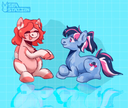 Size: 1280x1078 | Tagged: safe, artist:seasemissary, oc, oc only, earth pony, pegasus, pony, female, lying down, mare, prone