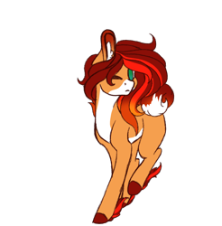 Size: 2018x2048 | Tagged: safe, artist:immagoddampony, artist:prettyshinegp, oc, oc only, earth pony, pony, collaboration, colored hooves, ear fluff, earth pony oc, high res, one eye closed, signature, simple background, solo, transparent background, wink
