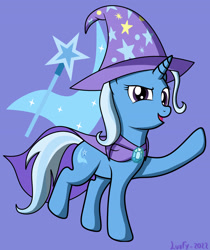 Size: 2480x2953 | Tagged: safe, artist:lurfy, trixie, pony, unicorn, g4, cape, clothes, female, hat, high res, mare, solo, trixie's cape, trixie's hat