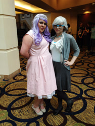 Size: 2121x2828 | Tagged: safe, artist:gamerspax, diamond tiara, silver spoon, human, g4, babscon, babscon 2015, clothes, cosplay, costume, high res, irl, irl human, photo
