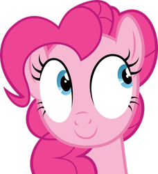 Size: 2339x2564 | Tagged: safe, artist:deratrox, pinkie pie, earth pony, pony, g4, .svg available, bust, female, high res, mare, simple background, smiling, solo, transparent background, vector