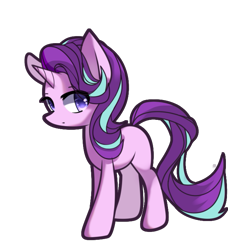 Size: 645x707 | Tagged: safe, artist:alus, starlight glimmer, pony, unicorn, g4, cute, eye clipping through hair, eyebrows, eyebrows visible through hair, female, glimmerbetes, looking at you, mare, missing cutie mark, simple background, solo, transparent background