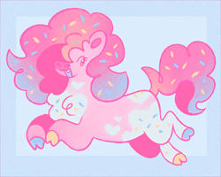 Size: 1280x1024 | Tagged: safe, artist:stimpower, pinkie pie, earth pony, pony, g4, chest fluff, cloven hooves, coat markings, female, hooves, mare, missing cutie mark, multicolored hooves, solo