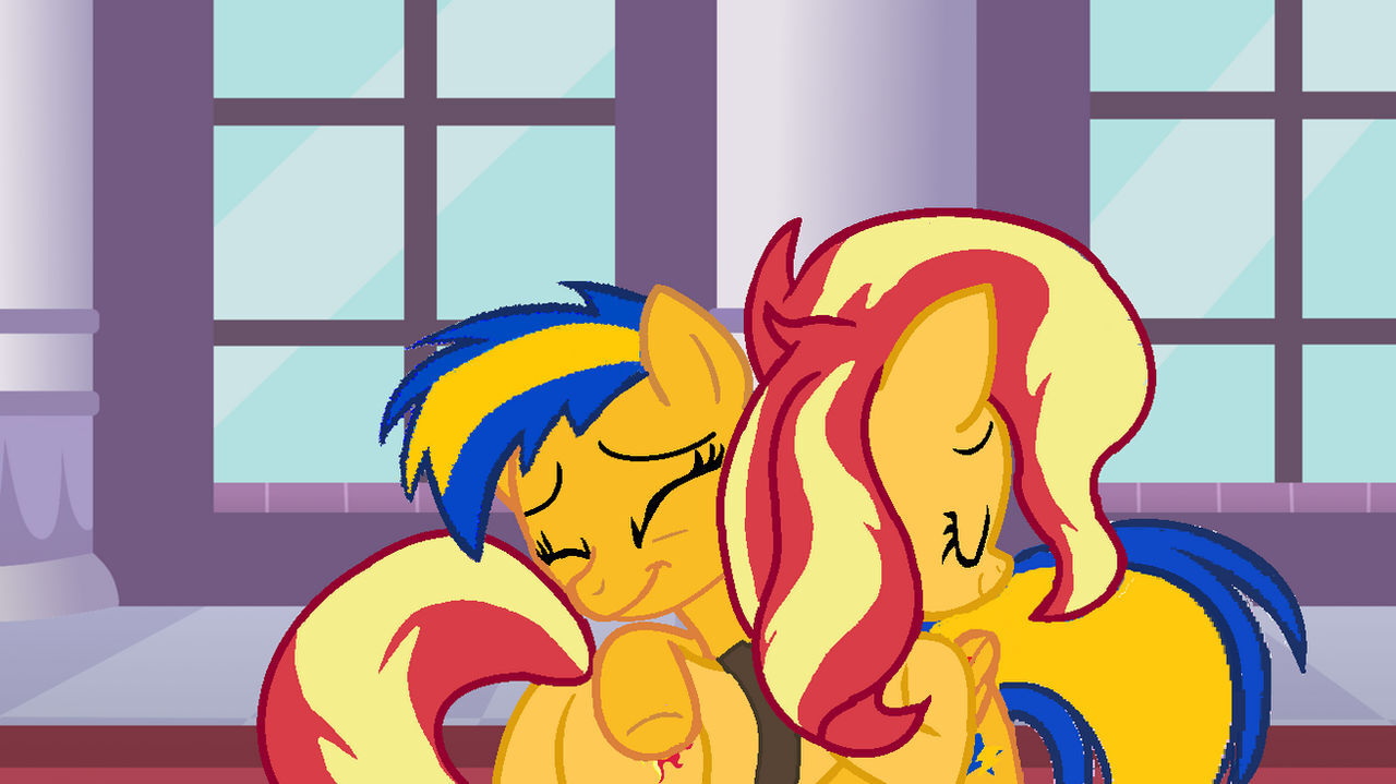 2918508 Safe Artist Mlpfan3991 Sunset Shimmer Oc Oc Flare Spark