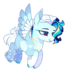 Size: 715x764 | Tagged: safe, artist:katsubases, artist:x-dainichi-x, oc, oc only, pegasus, pony, :p, adoptable, base used, flying, jewelry, markings, necklace, offspring, parent:flash sentry, parent:rainbow dash, parents:flashdash, simple background, solo, tattoo, tongue out, transparent background, unshorn fetlocks