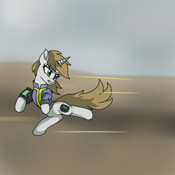 Size: 2000x2000 | Tagged: safe, artist:artevi, oc, oc only, oc:littlepip, pony, unicorn, fallout equestria, eyes open, female, green eyes, high res, mare, newbie artist training grounds, solo