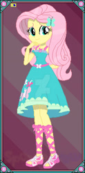 Size: 1600x3247 | Tagged: safe, artist:sansdrew250, fluttershy, human, equestria girls, g4, deviantart watermark, female, fluttershy boho dress, obtrusive watermark, pixel art, solo, watermark