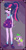 Size: 1280x2453 | Tagged: safe, artist:sansdrew250, sci-twi, spike, spike the regular dog, twilight sparkle, dog, human, equestria girls, g4, clothes, deviantart watermark, female, legs, male, obtrusive watermark, pixel art, skirt, watermark