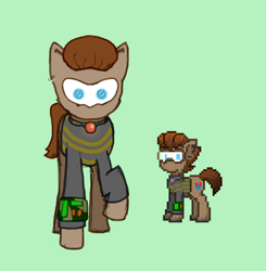 Size: 1304x1331 | Tagged: safe, artist:kvas!, oc, oc:curdy, pony, robot, robot pony, ashes town, 1000 years in photoshop, equinoid, pipbuck, reference, solo