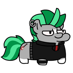 Size: 720x720 | Tagged: safe, artist:fluttershank, oc, oc:canterlot calling, earth pony, pony, armband, clothes, ear piercing, earring, jacket, jewelry, leather jacket, mohawk, piercing, punk, simple background, squatpony, transparent background