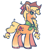 Size: 576x576 | Tagged: safe, artist:queenrosedust, applejack, earth pony, pony, g4, accessory, alternate design, applejack's hat, cowboy hat, female, hat, mare, necktie, redesign, simple background, solo, white background