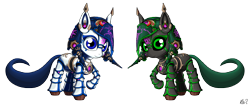 Size: 4564x1952 | Tagged: safe, artist:questionmarkdragon, oc, oc only, earth pony, pony, duo, earth pony oc, signature, simple background, transparent background