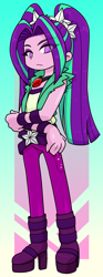 Size: 740x2000 | Tagged: safe, artist:batipin, aria blaze, human, equestria girls, g4, my little pony equestria girls: rainbow rocks, female, looking at you, no pupils, solo