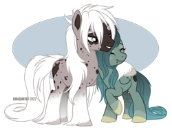 Size: 2000x1500 | Tagged: safe, artist:dementra369, oc, oc:noize, oc:rin frost, earth pony, pegasus, pony, base used, female, lip piercing, male, piercing, shipping, simple background, straight, transparent background